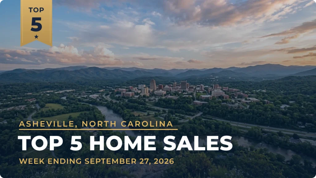 Asheville, North Carolina Metro Area Top 5 Home Sales: Biltmore Forest Fairway Home Tops the Week at $6 Million