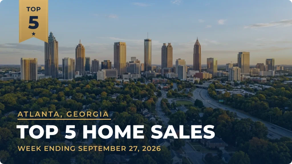 Atlanta, Georgia Metro Area Top 5 Home Sales: Virginia Highland House Tops the Week at $3,322,500