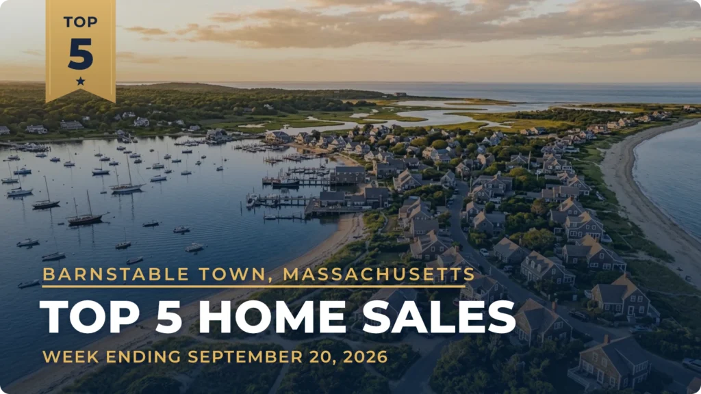 Barnstable Town, Massachusetts Metro Area Top 5 Home Sales: 1921 Hyannis Port Waterfront Estate Sells for $7.25 Million