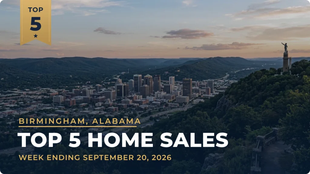 Birmingham, Alabama Metro Area Top 5 Home Sales: 1948 Crestline House Tops the Week at $2.15 Million