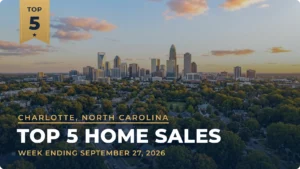 Charlotte, North Carolina Metro Area Top 5 Home Sales: Newly Completed Cornelius House Tops the Week at $4.44 Million