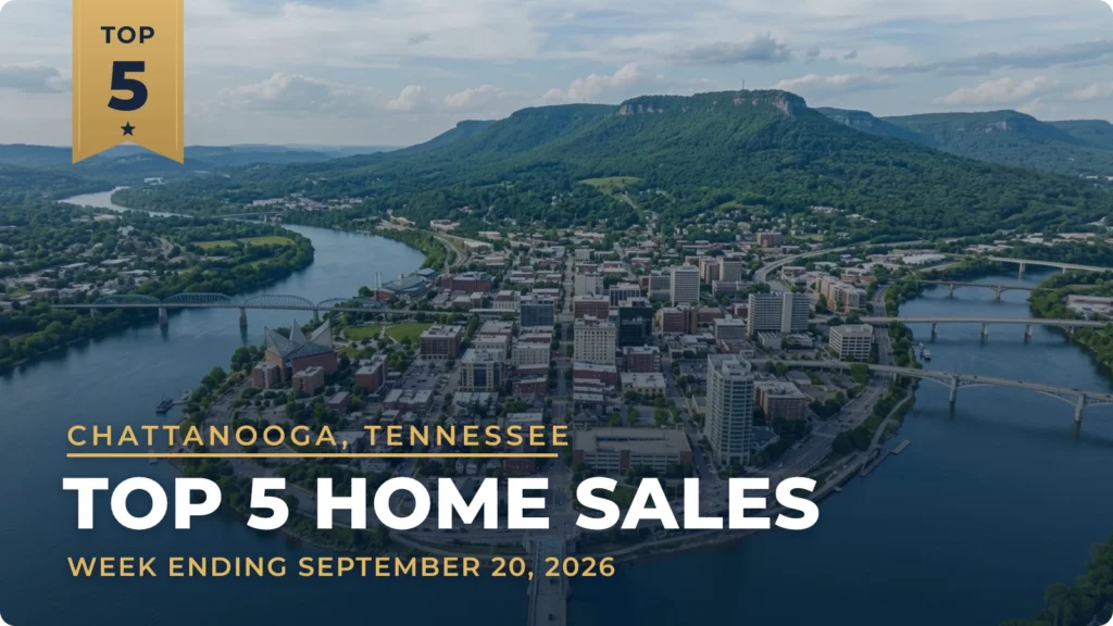 Chattanooga, Tennessee Metro Area Top 5 Home Sales: Clifftops Resort Home in Monteagle Tops the Week at $2.30 Million