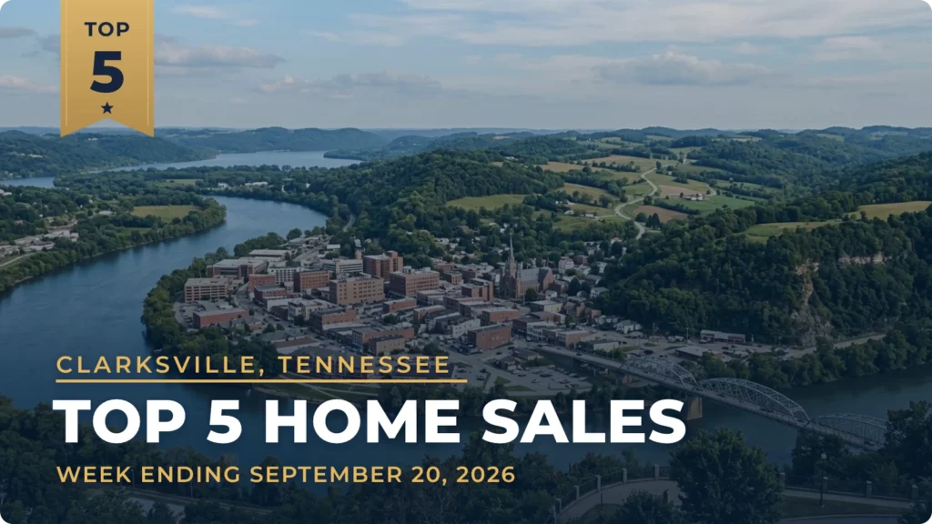 Clarksville, Tennessee Metro Area Top 5 Home Sales: New Contemporary Ranch on Five Wooded Acres Tops the Week at $1.10 Million