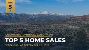 Colorado Springs, Colorado Metro Area Top 5 Home Sales: Apache Woods Home on 2.67 Acres Sells for $2.13 Million