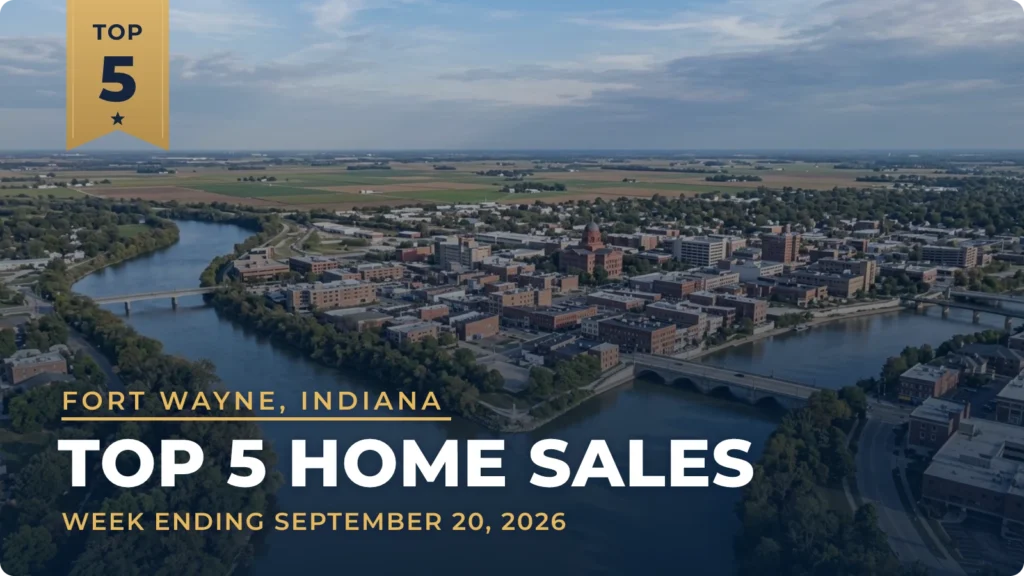 Fort Wayne, Indiana Metro Area Top 5 Home Sales: New Chestnut Creek Home Tops the Week at $704,500