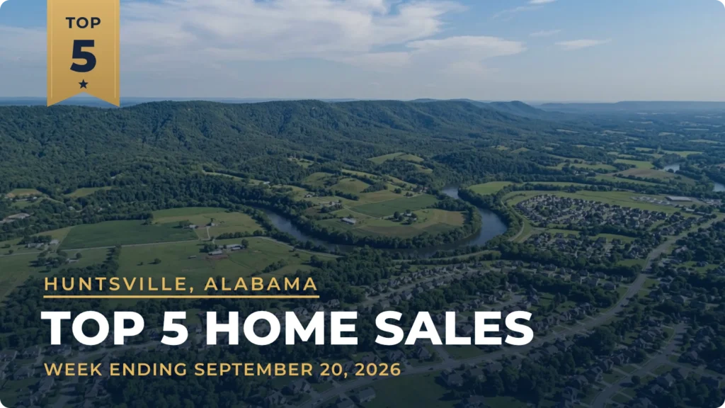 Huntsville, Alabama Metro Area Top 5 Home Sales: New Madison Branch House Sells for $1.51 Million