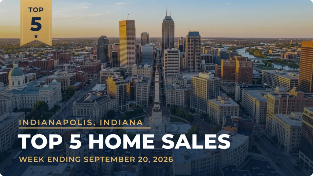 Indianapolis, Indiana Metro Area Top 5 Home Sales: $2.60 Million Clifden Pond Estate Leads the Week