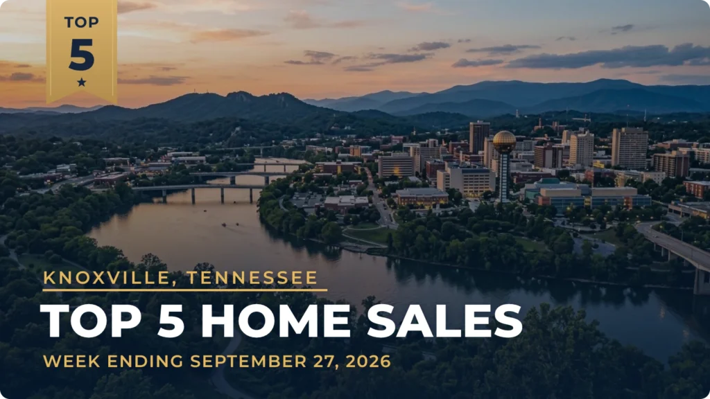 Knoxville, Tennessee Metro Area Top 5 Home Sales: A $4,995,000 Louisville Closing Tops the Week