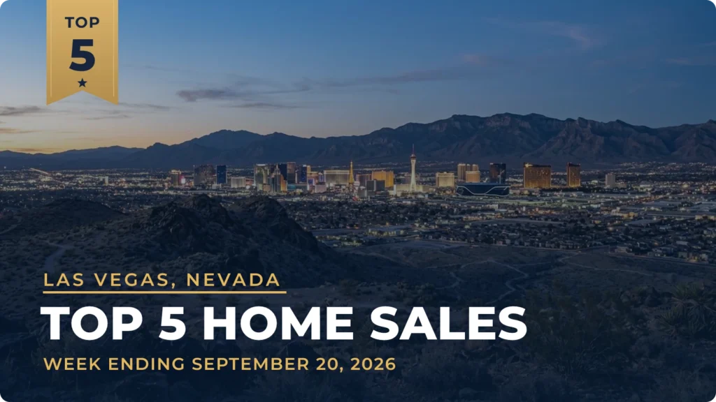 Las Vegas, Nevada Metro Area Top 5 Home Sales: Lake Las Vegas Estate With a Private Dock Sells for $6.40 Million