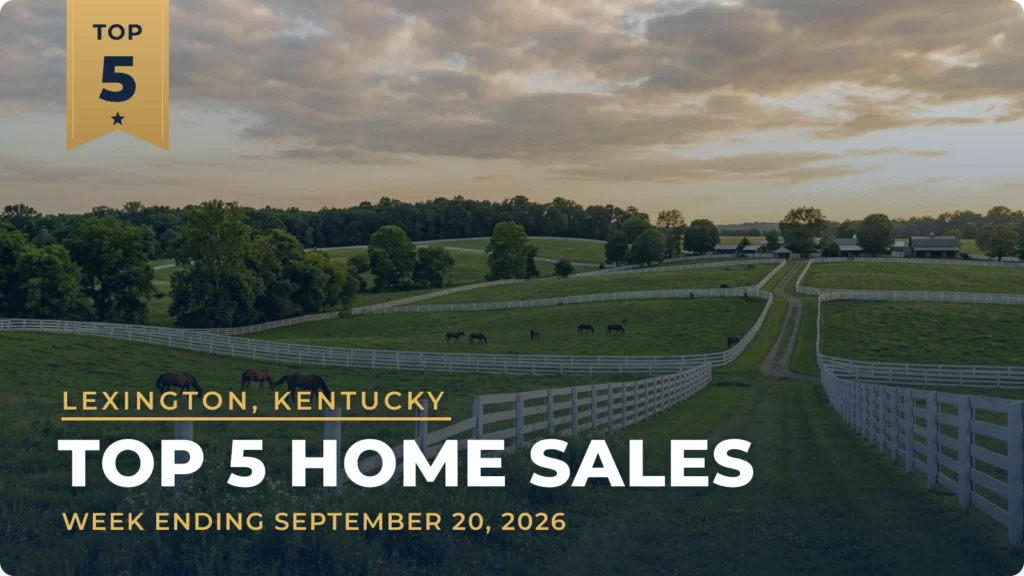 Lexington, Kentucky Metro Area Top 5 Home Sales: Paris Property Sells for $10.50 Million