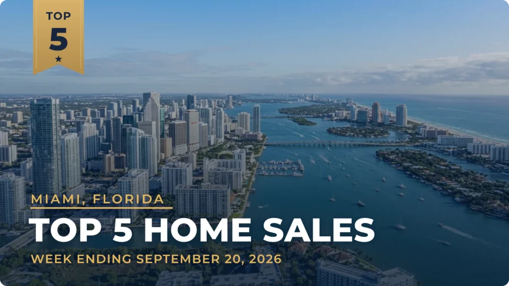 Miami, Florida Metro Area Top 5 Home Sales: Delray Beach Sale Reaches $10.75 Million