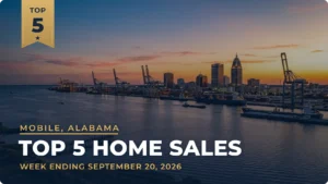 Mobile, Alabama Metro Area Top 5 Home Sales: Dunleith Court House Tops the Week at $875,000