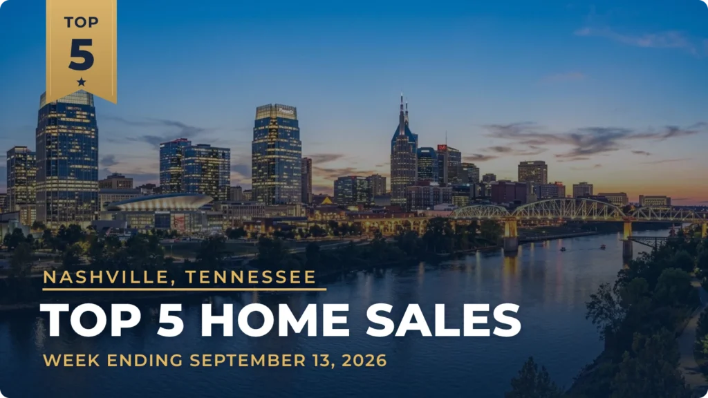 Nashville, Tennessee Metro Area Top 5 Home Sales: 1930 Leipers Fork Farmhouse Closes at $6.72 Million