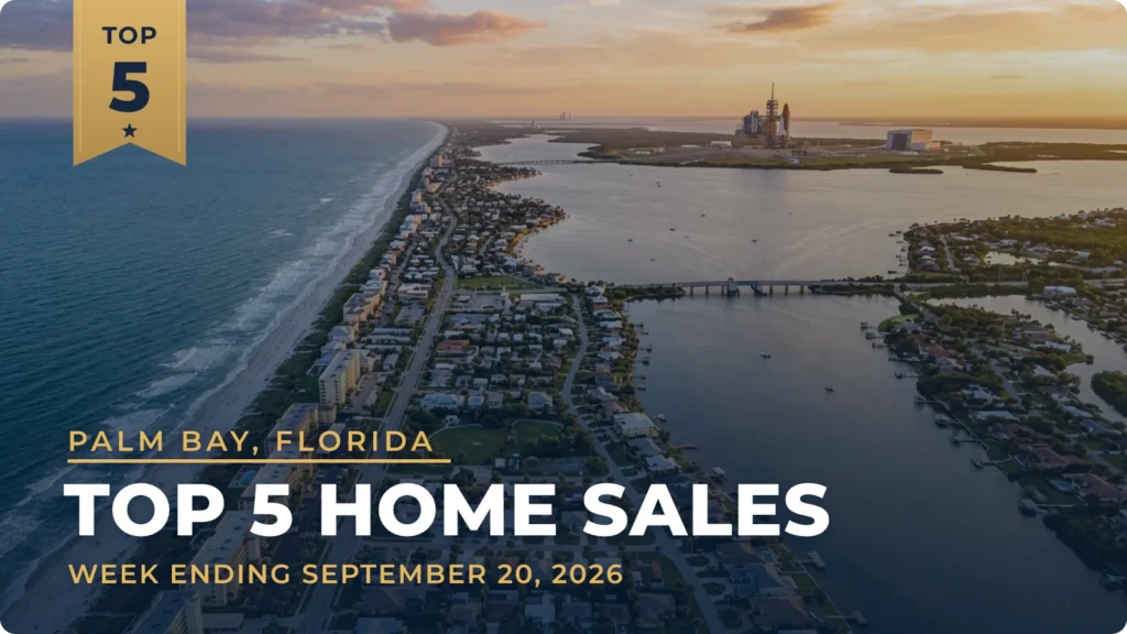 Palm Bay, Florida Metro Area Top 5 Home Sales: Merritt Island Closing Reaches $1.95 Million
