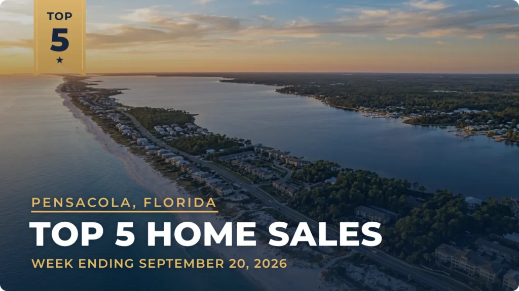Pensacola, Florida Metro Area Top 5 Home Sales: Furnished Villa Primera House Sells for $2.75 Million on Pensacola Beach