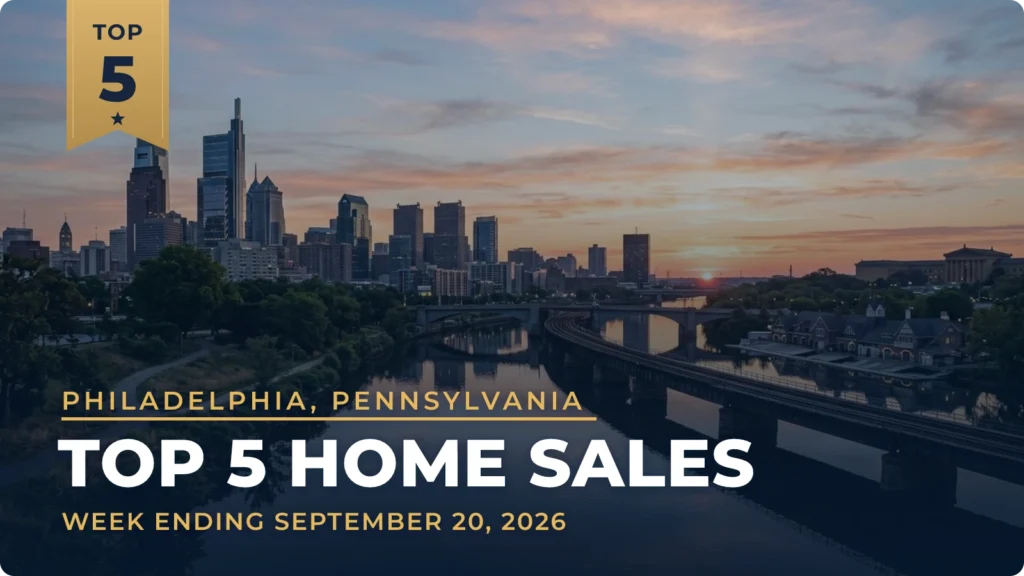 Philadelphia, Pennsylvania Metro Area Top 5 Home Sales: Society Hill Condominium Sells for $4.25 Million