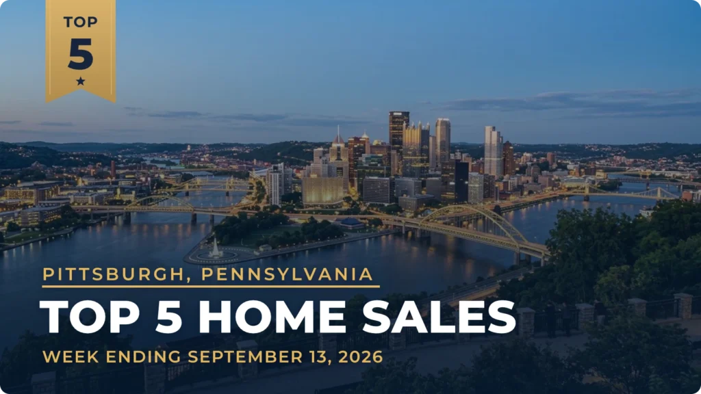 Pittsburgh, Pennsylvania Metro Area Top 5 Home Sales: Westminster Manor Home Tops the Week at $2.45 Million