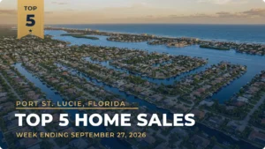 Port St. Lucie, Florida Metro Area Top 5 Home Sales: Sailfish Point Oceanfront Home Sells for $32.50 Million