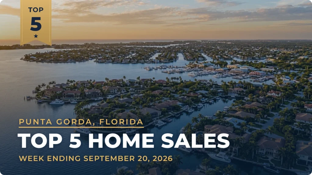 Punta Gorda, Florida Metro Area Top 5 Home Sales: Riverfront House in The Estates on Peace River Sells for $1.07 Million