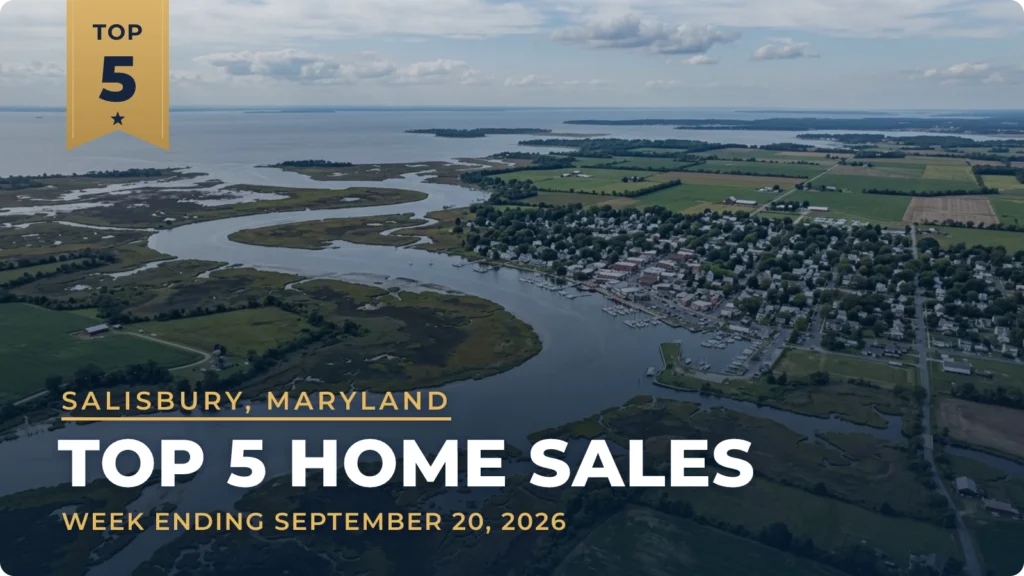 Salisbury, Maryland Metro Area Top 5 Home Sales: 1968 Sussex Shores Cottage Sells for $3.60 Million