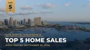 San Diego, California Metro Area Top 5 Home Sales: Coronado Village Bayfront Home Tops the Week at $14 Million
