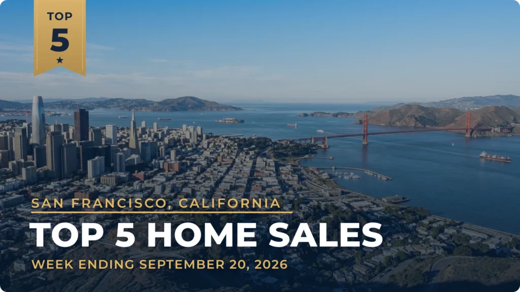 San Francisco, California Metro Area Top 5 Home Sales: Hillsborough Closing at $18.77 Million Heads the Week