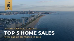 Virginia Beach, Virginia Metro Area Top 5 Home Sales: Carova Beach Oceanfront Home Leads at $1.90 Million