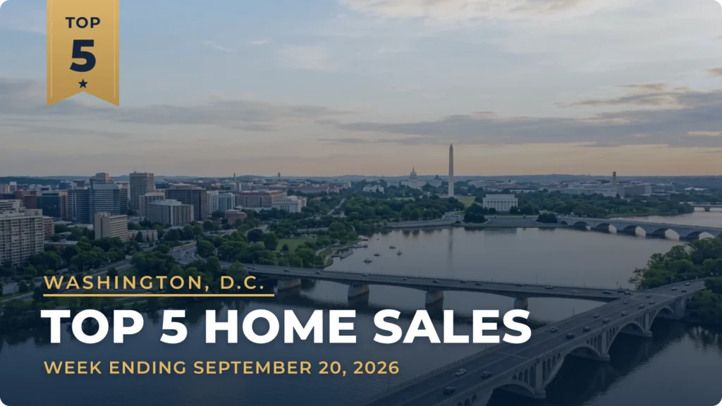 Washington, D.C. Metro Area Top 5 Home Sales: Three McLean Closings Follow a $12 Million Great Falls Estate