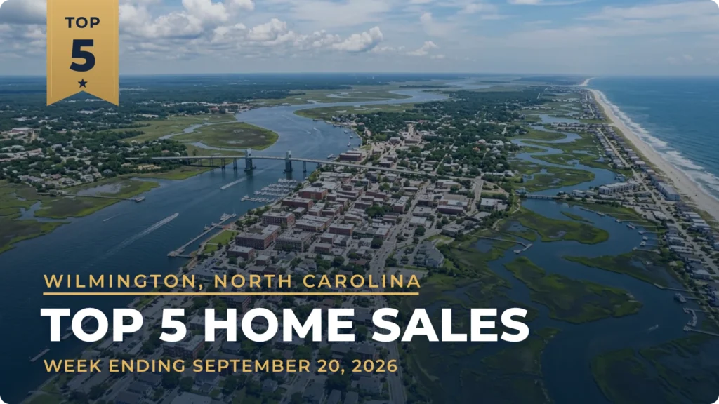 Wilmington, North Carolina Metro Area Top 5 Home Sales: 2025 Southport House Tops the Week at $2.50 Million