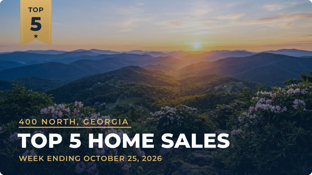 400 North, Georgia Top 5 Home Sales: Laurel Springs Leads a Week of Lakefront and Acreage Homes