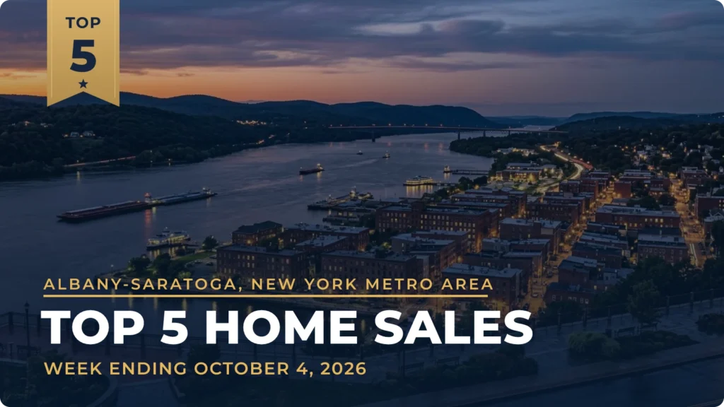 Albany-Saratoga, New York Metro Area Top 5 Home Sales: Gansevoort Custom Home Leads a Week of Sales in Saratoga Springs and Mechanicville