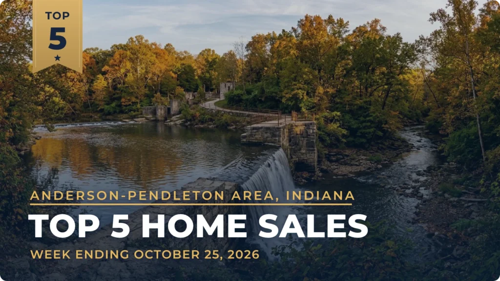 Anderson-Pendleton Area, Indiana Top 5 Home Sales: Country Acreage in Elwood and Middletown Leads the Week