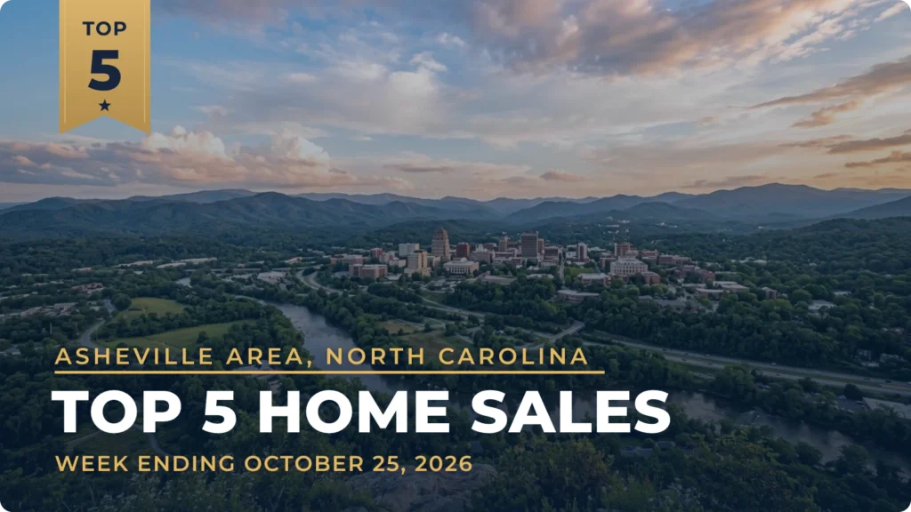 Asheville Area, North Carolina Top 5 Home Sales: A Weaverville Ridge Estate Leads, With Two Sales at Biltmore Lake