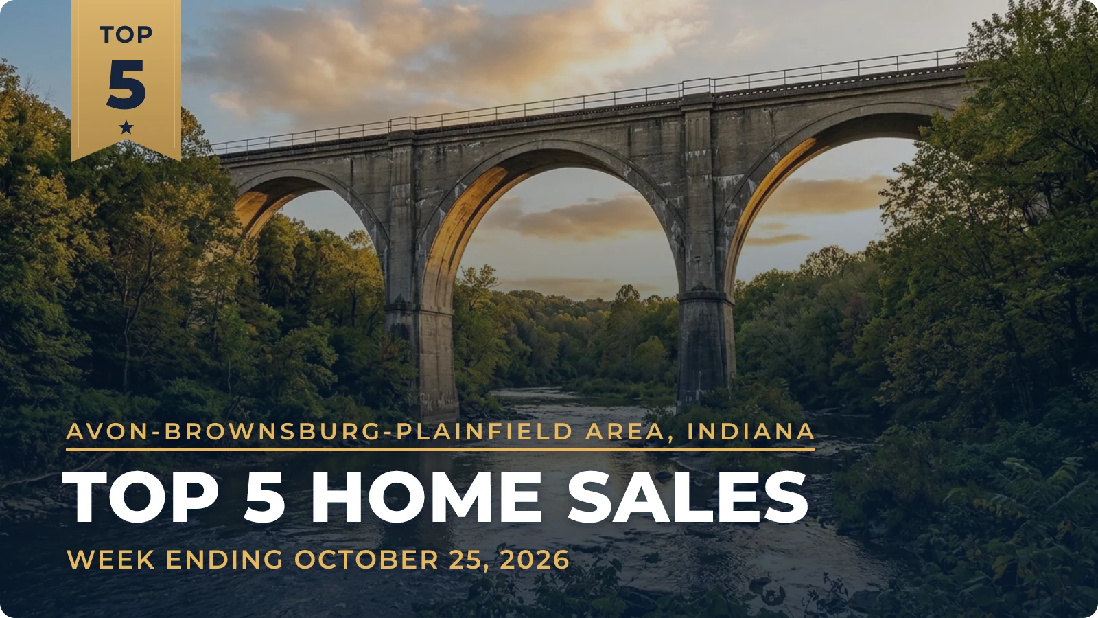 Avon-Brownsburg-Plainfield Area, Indiana Top 5 Home Sales — week ending October 25, 2026