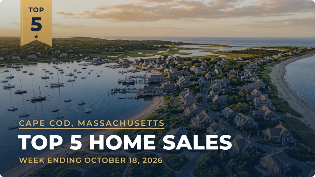 Cape Cod, Massachusetts Top 5 Home Sales: Chatham and Pocasset Waterfront Homes Tie at $8.5 Million