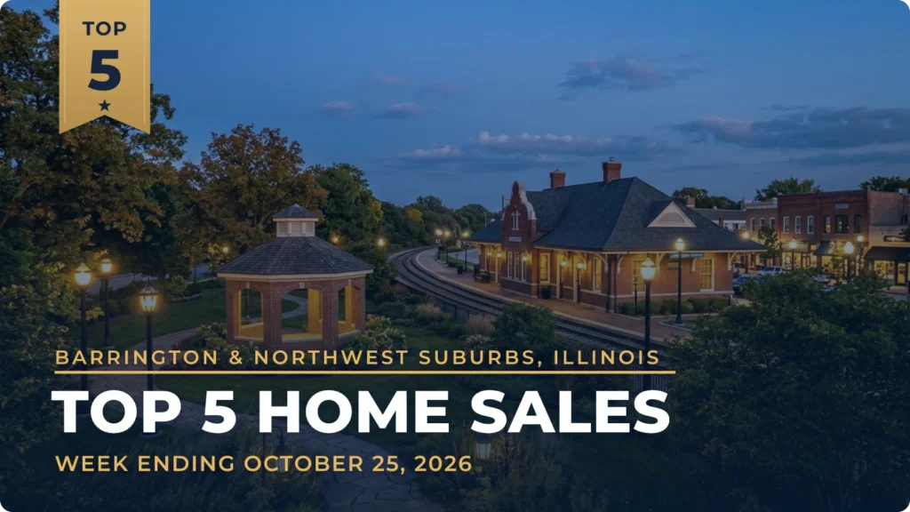 Barrington & Northwest Suburbs, Illinois Top 5 Home Sales: Lakefront Barrington Hills Estate Leads at $1.6 Million