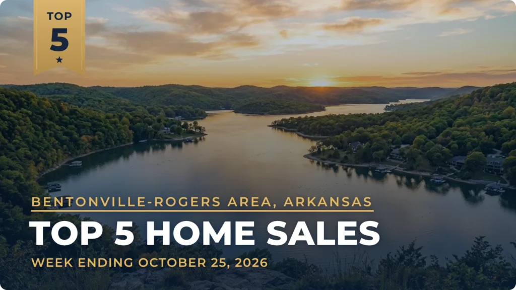 Bentonville-Rogers Area, Arkansas Top 5 Home Sales: Chapel Hill Home Leads at $1.2 Million