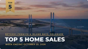 Bethany-Fenwick & Inland Bays, Delaware Top 5 Home Sales: Keen-wik Waterfront Home Leads at $2.7 Million