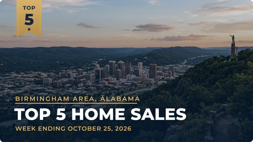 Birmingham Area, Alabama Top 5 Home Sales: Dolly Ridge Estates Home Leads at $2.4 Million