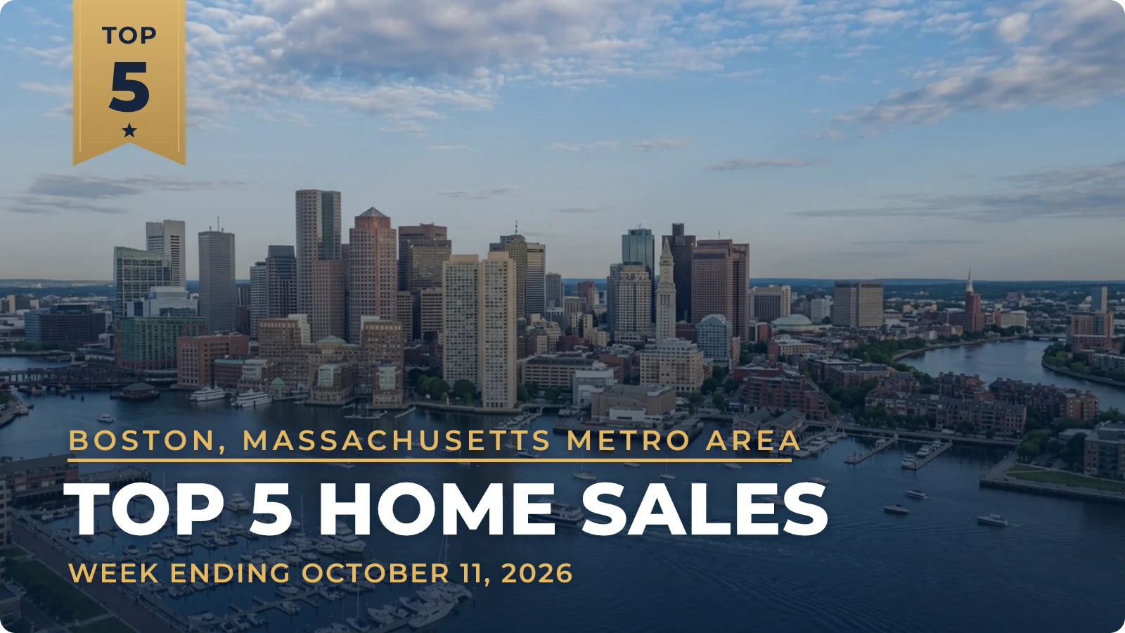 Boston, Massachusetts Metro Area Top 5 Home Sales — week ending October 11, 2026