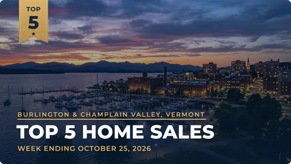 Burlington & Champlain Valley, Vermont Top 5 Home Sales: Grand Isle Lakefront Home Leads at $3 Million