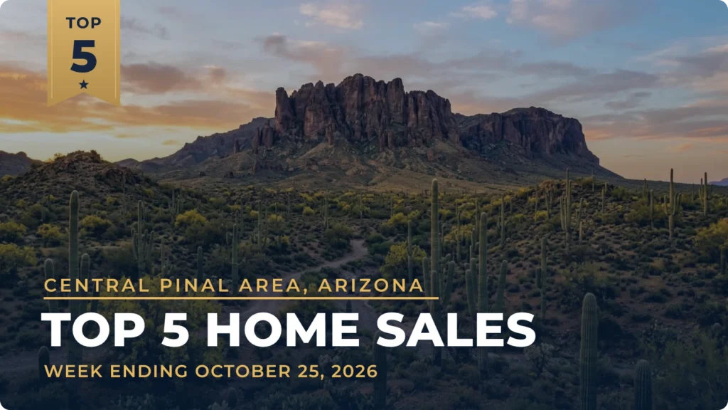 Central Pinal Area, Arizona Top 5 Home Sales: Eloy Takes Four of the Top Five, Led by a $963,937 Sale
