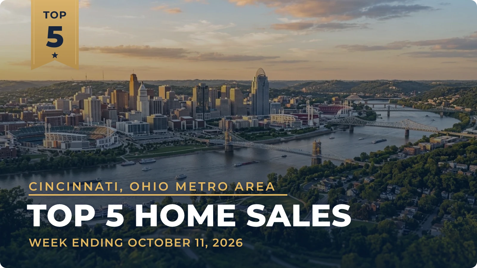 Cincinnati, Ohio Metro Area Top 5 Home Sales — week ending October 11, 2026