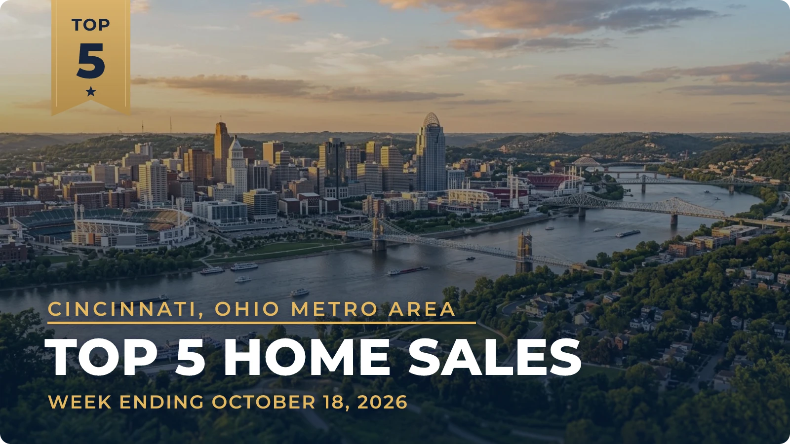 Cincinnati, Ohio Metro Area Top 5 Home Sales — week ending October 18, 2026
