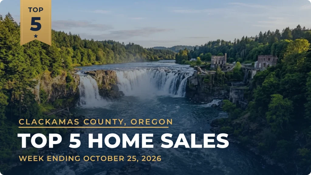 Clackamas County, Oregon Top 5 Home Sales: $1.8 Million West Linn Acreage Leads Three Lake Oswego Sales