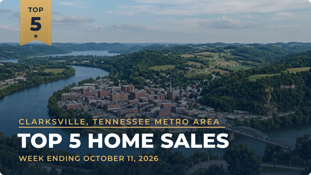 Clarksville, Tennessee Metro Area Top 5 Home Sales: A Builder’s Own Home in Copperstone Leads at $855,000