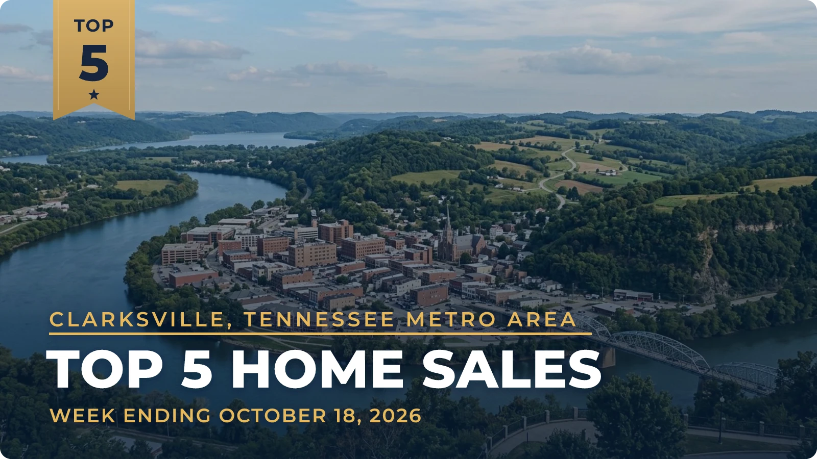 Clarksville, Tennessee Metro Area Top 5 Home Sales — week ending October 18, 2026