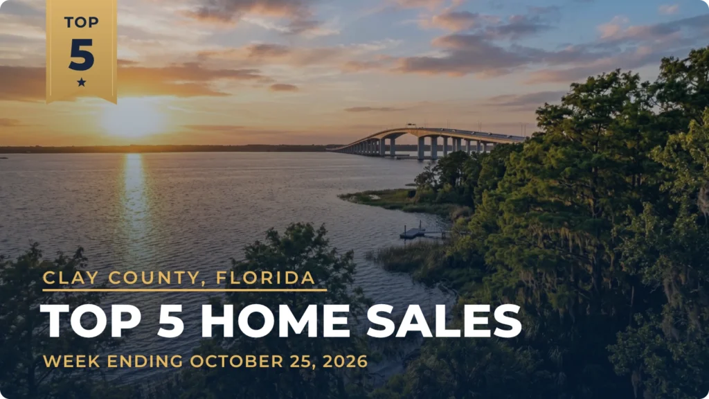 Clay County, Florida Top 5 Home Sales: Hibernia Plantation Home Leads at $730,000