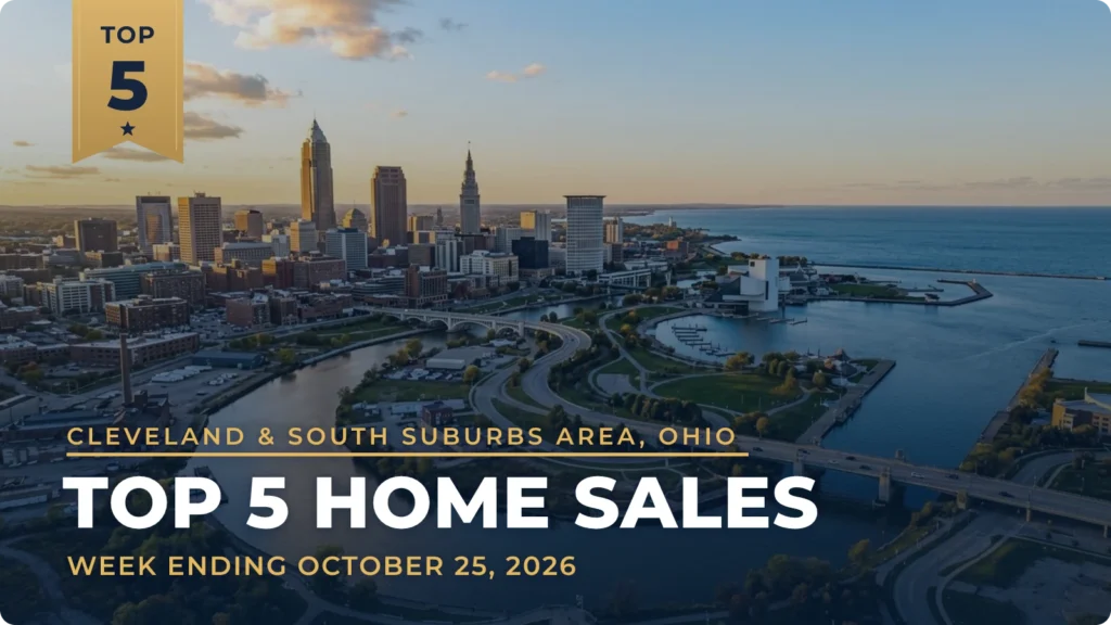 Cleveland & South Suburbs Area, Ohio Top 5 Home Sales: An Independence Ranch Leads, With Two Brecksville Colonials and a New Cleveland Build