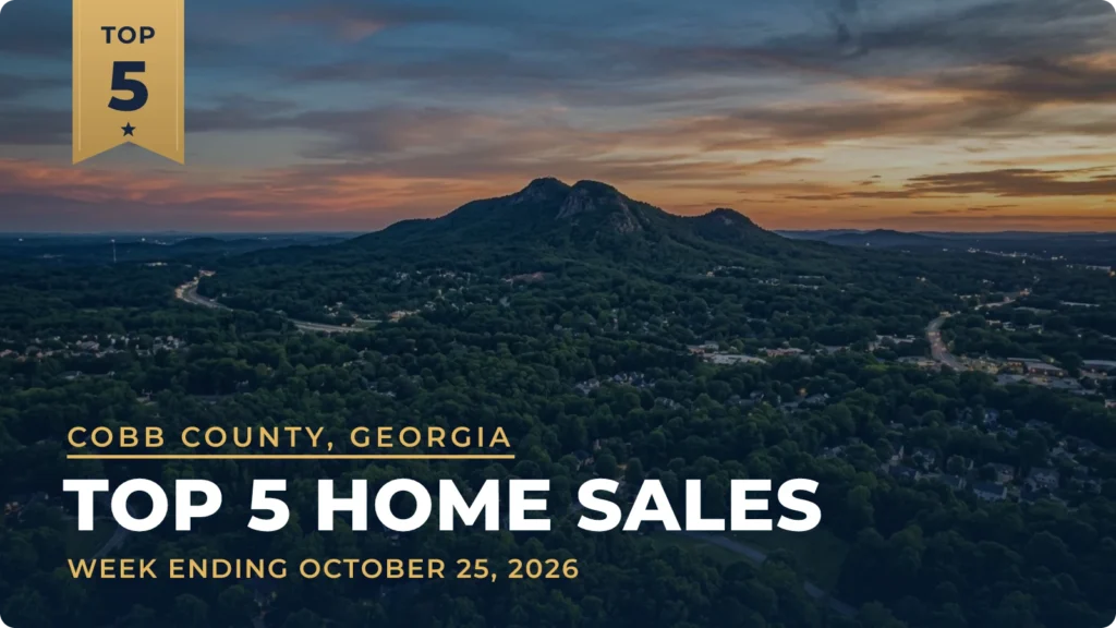 Cobb County, Georgia Top 5 Home Sales: $2.1 Million Marietta Home Leads the Week